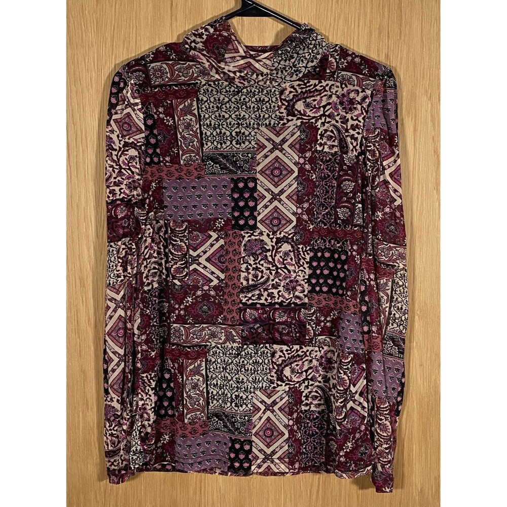 Women’s M/L Sheer Mesh Top Boho Mixed Media Patchwork Festival Cottage Artsy